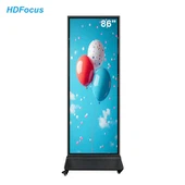 Affichage numérique en plein écran du support de plancher intérieur